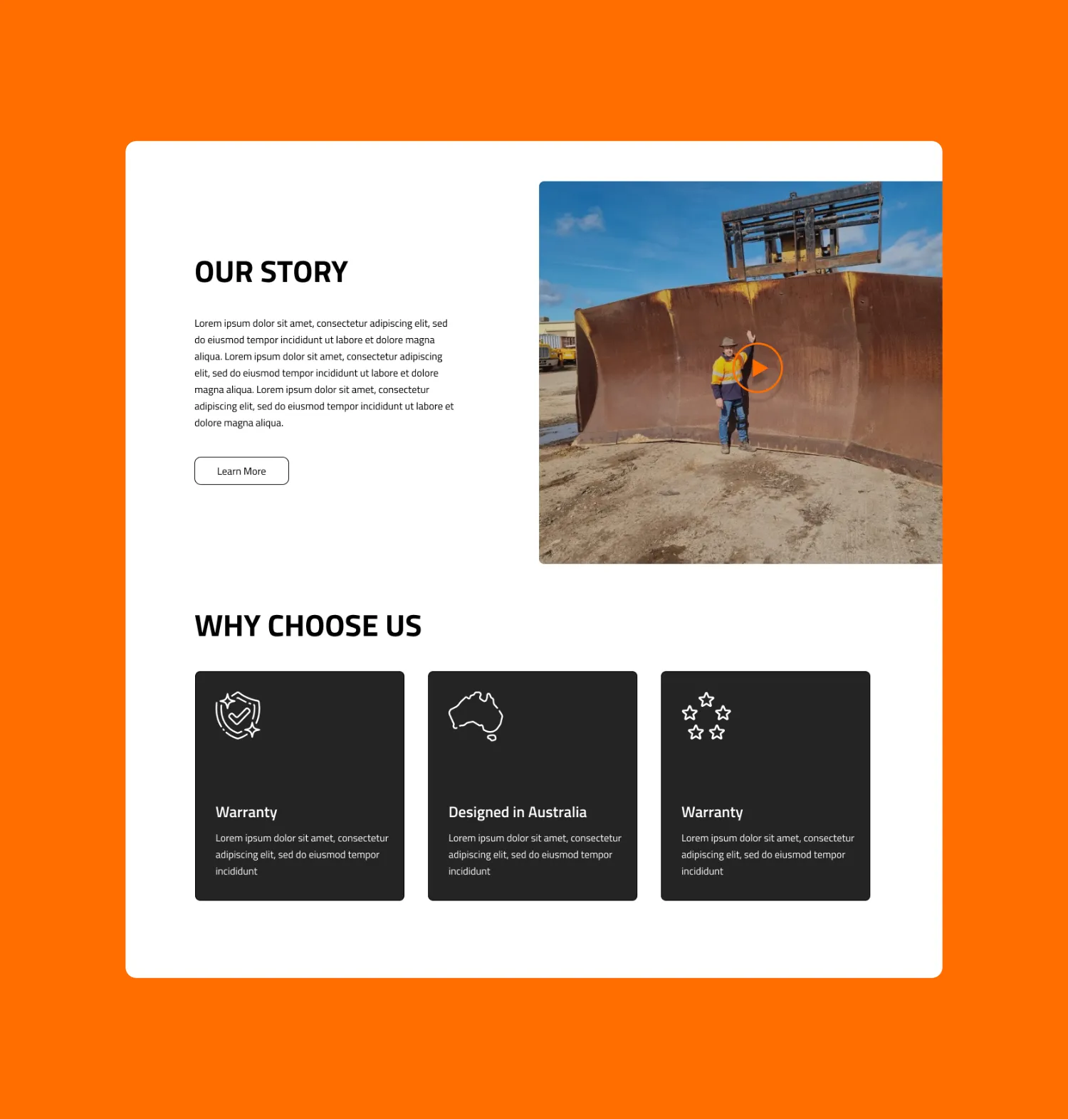 About section of the AU Buckets website