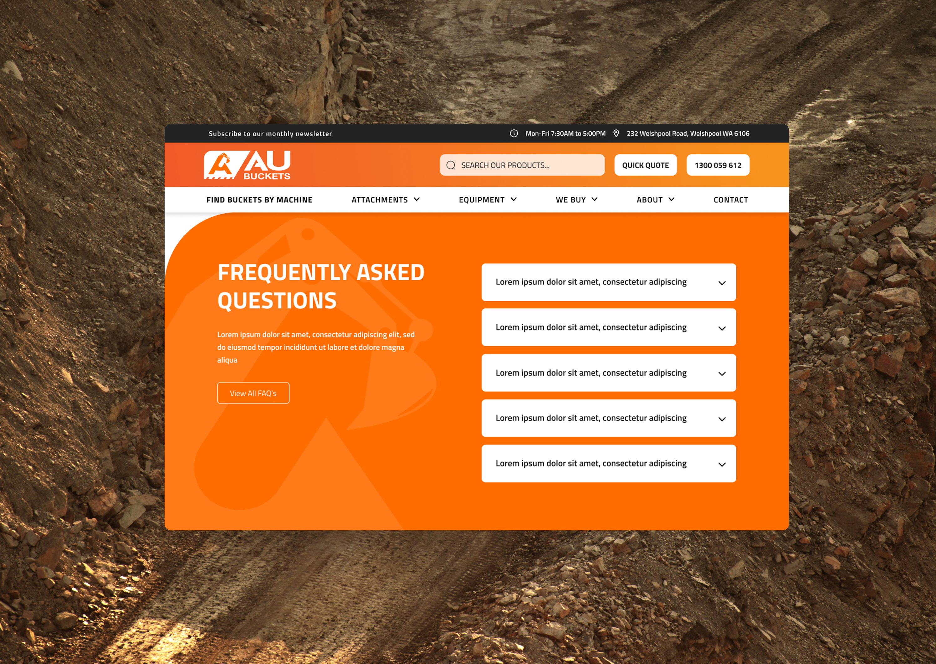 FAQ section of the AU Buckets website