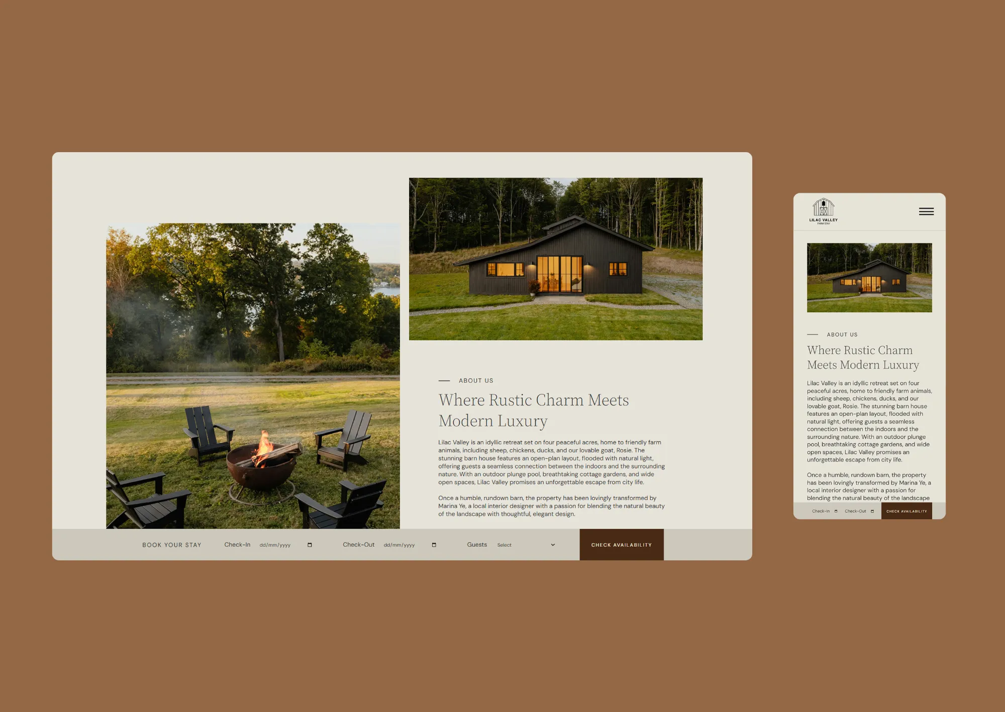 About section of the Lilac Valley website