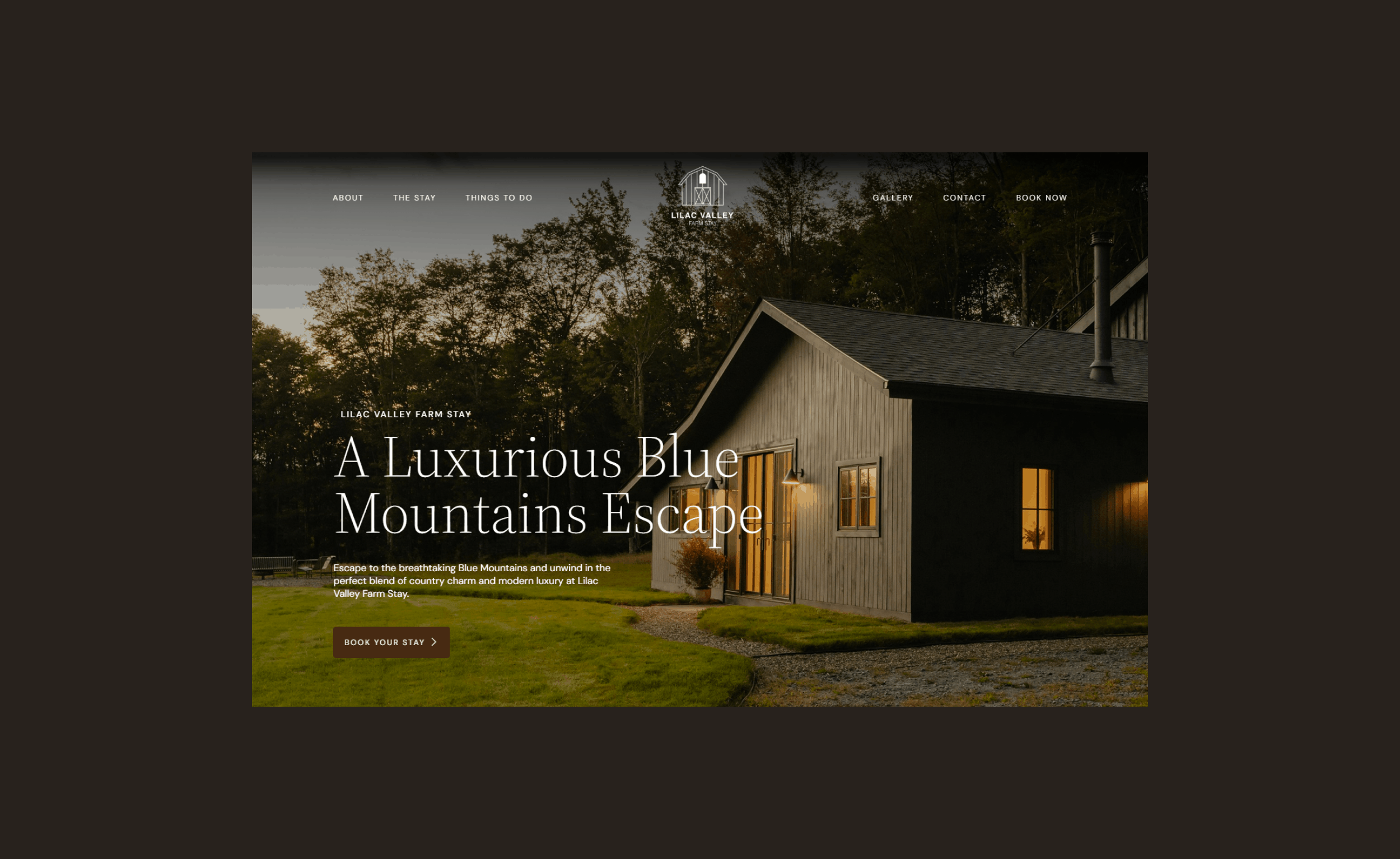 Animated preview of pages from the Lilac Valley website